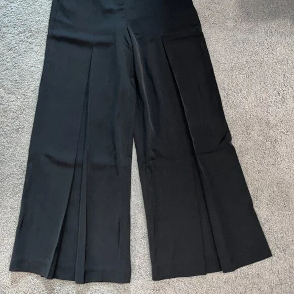 COMMENSE NEW WITH TAGS BLACK PLEATED HIGH WAIST WIDE LEG PANTS SLACKS TROUSERS - Picture 7 of 15